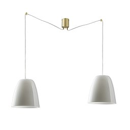 Obrázek pro produkt Závěsné svítidlo Ares, bílé, 2 x E27, 35 x 250 cm - FANEUROPE