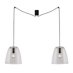 Obrázek pro produkt Závěsné svítidlo Ares, průhledné, 2 x E27, 35 x 250 cm - FANEUROPE