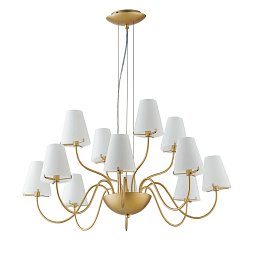 Obrázek pro produkt Závěsné svítidlo Canto, zlaté/bílé, 12xG9, 83 x 120 cm - FANEUROPE
