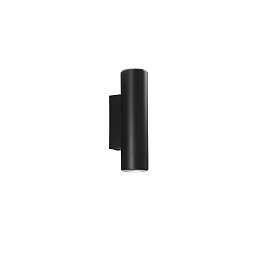 Obrázek pro produkt Nástěnné svítidlo Duduk kruhové, černé, 2 x GU10 Mini, 7 x 5 x 18 cm - FANEUROPE