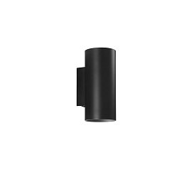 Obrázek pro produkt Nástěnné svítidlo Duduk kruhové, černé, 2 x GU10, 10 x 8 x 18 cm - FANEUROPE