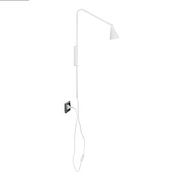 Obrázek pro produkt Nástěnné svítidlo Enea, nastavitelné, bílé, 1 x GU10, 37,7 x 9 x 69,5 cm - FANEUROPE
