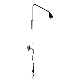 Obrázek pro produkt Nástěnné svítidlo Enea, nastavitelné, černé, 1 x GU10, 37,7 x 9 x 69,5 cm - FANEUROPE