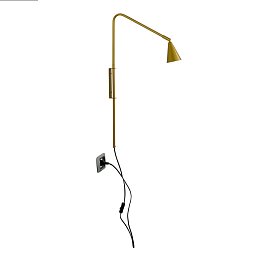 Obrázek pro produkt Nástěnné svítidlo Enea, nastavitelné, zlaté, 1 x GU10, 37,7 x 9 x 69,5 cm - FANEUROPE