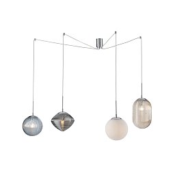 Obrázek pro produkt Závěsné svítidlo Greenwich geometrické tvary multicolor, 4 x E27, délka 250 cm - FANEUROPE