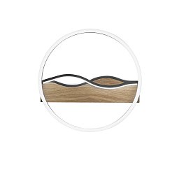 Obrázek pro produkt Stropní LED svítidlo Hawaii kruhové, černé/dřevěné, 36 W, 4605 lm, CCT, pr. 40 x 6,8 cm - FANEUROPE