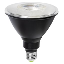 Obrázek pro produkt Žárovka LED PAR38 černá E27, 15 W, 1150 lm, 3000 K, 38°, 121 x 125 mm, 25 000 h, CRI 80 - FANEUROPE