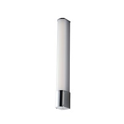 Obrázek pro produkt Koupelnové nástěnné LED svítidlo BLASTER, bílá/chrom, hliník/polykarbonát, 8 W, 1000 lm, 4000 K, IP44, se zásuvkou SCHUKO, 5,9 x - FANEUROPE
