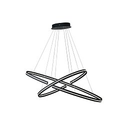 Obrázek pro produkt Závěsné LED svítidlo CLARKE černá, 88 W, 11000 lm, 4000 K, 120 x 60 x 124 cm - FANEUROPE