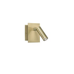 Obrázek pro produkt Nástěnné LED svítidlo DICKENS nastavitelné zlatá, 2,2 W, 220 lm, 3000 K, 11 x 9 x 3 cm - FANEUROPE