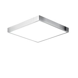 Obrázek pro produkt Koupelnové stropní svítidlo DOMO chrom, akrylát/hliník, 24 W, 2700 lm, 4000 K, IP44, 24 x 24 x 2,4 cm - FANEUROPE