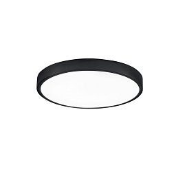 Obrázek pro produkt Koupelnové stropní svítidlo DOMO černá (opakování), 24 W, 2700 lm, 4000 K, IP44, 24 x 2,4 cm - FANEUROPE