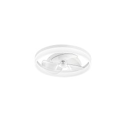 Obrázek pro produkt Stropní svítidlo ESPERO s ventilátorem, hliník/akrylát bílá, 30 W, 4800 lm, CCT, 50 x 11,5 cm - FANEUROPE