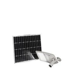 Obrázek pro produkt Veřejné solární osvětlení LED FEBO stříbrná, hliník, 40 W, 6800 lm, 4000 K, IP65, solární panel, 29,99 x 62,568 x 25,3 cm - FANEUROPE