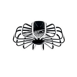 Obrázek pro produkt Svítidlo s ventilátorem GRECALE černá akrylát/hliník 80 W 8470 lm CCT stmívatelné Wi‑Fi 50x20,7 cm - FANEUROPE