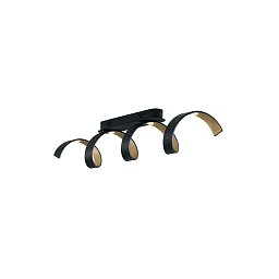 Obrázek pro produkt Stropní LED svítidlo HELIX černá/zlatá, 20 W, 1680 lm, 3000 K, 80 x 18 cm - FANEUROPE