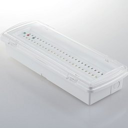 Obrázek pro produkt Svítidlo nouzové HELP bílá, polykarbonát, LED 4 W, 400 lm, 4000 K, IP65, 3 h-400 lm, 10 x 27,05 x 5,4 cm - FANEUROPE