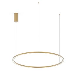 Obrázek pro produkt Závěsné LED svítidlo HOOP zlatá, 60 W, 9000 lm, CCT, 120 x 150 cm - FANEUROPE