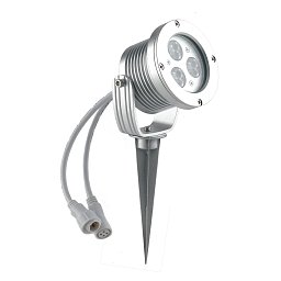 Obrázek pro produkt Venkovní reflektor IRIDE DC12/24V stříbrná, hliník, 9x1 W, 6000 K, stmívatelné, IP65, 13,8 x 9,9 cm - FANEUROPE