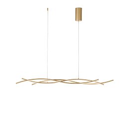 Obrázek pro produkt Závěsné LED svítidlo KINETIC zlatá, 40 W, 5100 lm, CCT, 117,2 x 6 x 105 cm - FANEUROPE