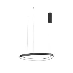 Obrázek pro produkt Závěsné LED svítidlo KLAPTON černá, 58 W, 8360 lm, CCT, 65 x 150 cm - FANEUROPE
