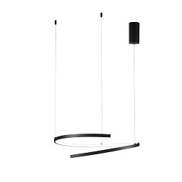 Obrázek pro produkt Závěsné svítidlo LED MOMA černá 38 W 6090 lm CCT 60 x 150 cm - FANEUROPE