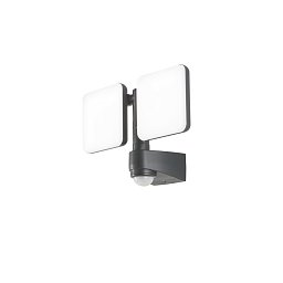 Obrázek pro produkt Venkovní reflektor LED SAT antracit plast 2x10 W 2400 lm 4000 K IP54 se senzorem 23x33x13,35 cm - FANEUROPE