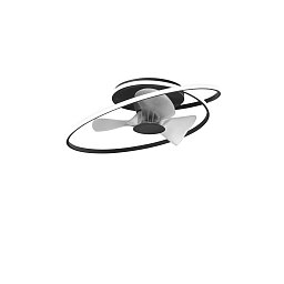 Obrázek pro produkt Stropní svítidlo s ventilátorem LED VENTILATORE 55 W CCT 7450 lm černá pr.77x22 cm - FANEUROPE