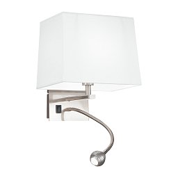 Obrázek pro produkt Nástěnné svítidlo Helly, pyramidové, bílé, LED + 1 x E14, 3 W, 60 lm, 4500 K, 22 x 30 x 24 cm - FANEUROPE
