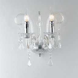 Obrázek pro produkt Nástěnné svítidlo Cristallo, průhledné, 2 x E14, 32 x 22 x 30 cm - FANEUROPE