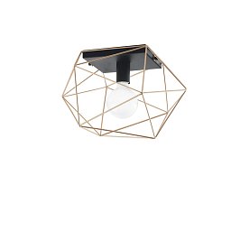 Obrázek pro produkt Stropní svítidlo Abraxas, černá/zlatá, 1 x E27, 40,5 x29,5 x 26,5 cm - FANEUROPE