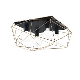 Obrázek pro produkt Stropní svítidlo Abraxas, černá/zlatá, 4 x E27, 41,7 x 40 x 26,5 cm - FANEUROPE