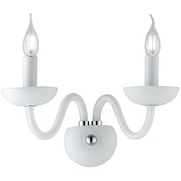 Obrázek pro produkt Nástěnné svítidlo Alfiere, bílé/chrom, 2 x E14, 37 x 23 x 26 cm - FANEUROPE