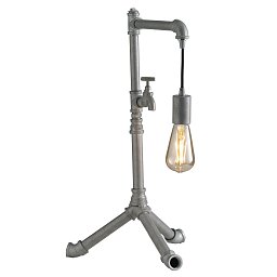 Obrázek pro produkt Stolní lampa Lume Amarcord, pozinkovaná, 1 x E27, 41 x 30 x 61 cm - FANEUROPE