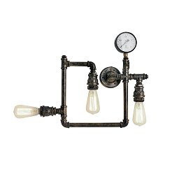 Obrázek pro produkt Stropní svítidlo Amarcord, rezavé, 3 x E27, 48 x 9,5 x 44 cm - FANEUROPE