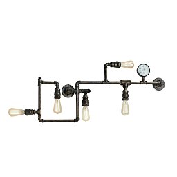 Obrázek pro produkt Stropní svítidlo Amarcord, rezavé, 5 x E27, 109 x 9,5 x 47 cm - FANEUROPE