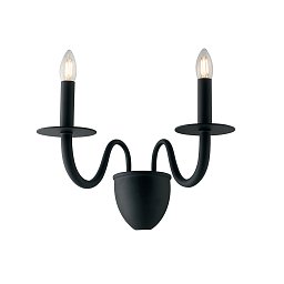 Obrázek pro produkt Nástěnné svítidlo Armstrong, černé, 2 x E14, 45 x 26 x 36 cm - FANEUROPE