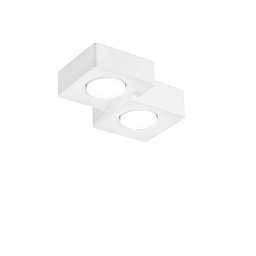 Obrázek pro produkt Stropní svítidlo Athen hranaté, bílé, 2 x GX53, 26 x 20 x 6,3 cm - FANEUROPE