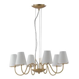 Obrázek pro produkt Závěsné svítidlo Canto, zlaté/bílé, 6xG9, 65,6 x 120 cm - FANEUROPE