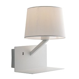 Obrázek pro produkt Nástěnné svítidlo Ciak, bílé, s USB 2 A, 1 x E27, 23 x 22,5 x 31 cm - FANEUROPE