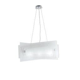 Obrázek pro produkt Závěsné svítidlo Concept, bílé, 4 x E27, 60 x 20 x 130 cm - FANEUROPE