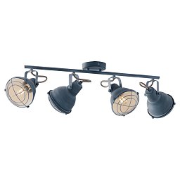 Obrázek pro produkt Stropní svítidlo Cuba, šedé/bílé, 4 x E14, 77,5 x 13 x 17 cm - FANEUROPE