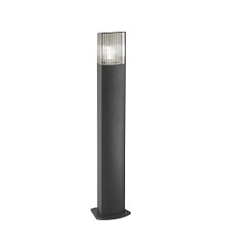 Obrázek pro produkt Sloupkové svítidlo Paletto Dark, hliník/antracit, 1 x E27, difuzor PC Fumé, 750 x 154 x 133 mm, IP54 - FANEUROPE