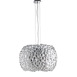 Obrázek pro produkt Závěsné svítidlo Dioniso, chrom, 5 x E27, 65 x 147 cm - FANEUROPE
