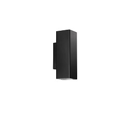 Obrázek pro produkt Nástěnné svítidlo Duduk hranaté, černé, 2 x GU10 Mini, 7 x 5 x 18 cm - FANEUROPE