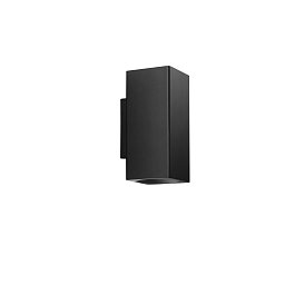 Obrázek pro produkt Nástěnné svítidlo Duduk hranaté, černé, 2 x GU10, 10 x 8 x 18 cm - FANEUROPE