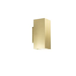 Obrázek pro produkt Nástěnné svítidlo Duduk hranaté, zlaté, 2 x GU10, 10 x 8 x 18 cm - FANEUROPE
