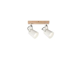 Obrázek pro produkt Nástěnné svítidlo Eda, bílá/dřevo, 2 x E14, 26,7 x 6 x 16,7 cm - FANEUROPE