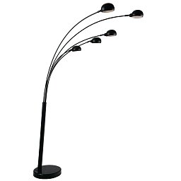 Obrázek pro produkt Stojací lampa Piantana Eracle, černá, 5 x E14, 108 x 35 x 219 cm - FANEUROPE