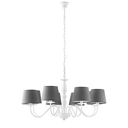 Obrázek pro produkt Závěsné svítidlo Favola, bílé/šedé, 8 x E14, 79,3 x 122,5 cm - FANEUROPE